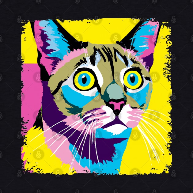 Singapura Cat Pop Art - Cat Lover Gift by PawPopArt